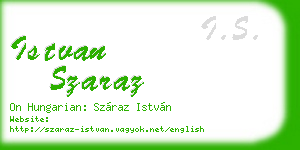 istvan szaraz business card